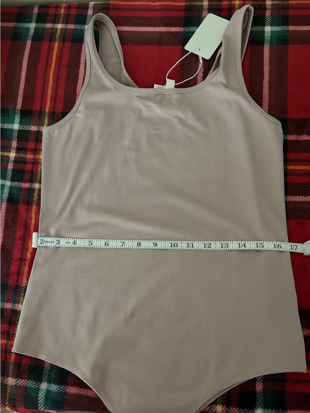 Heyson Scoop Neck Tank Bodysuit in light pink. - Picture 3 of 4